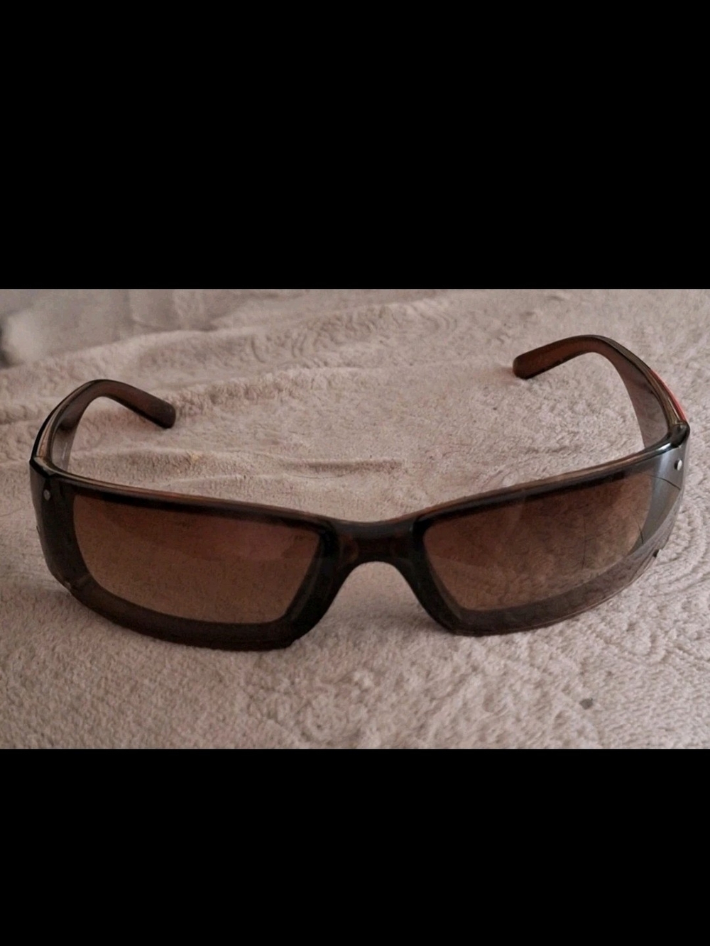 Prada Sport SPS 06E Brown Shield Wrap Sunglasses Made in Italy Authentic Y2k - Picture 3 of 8